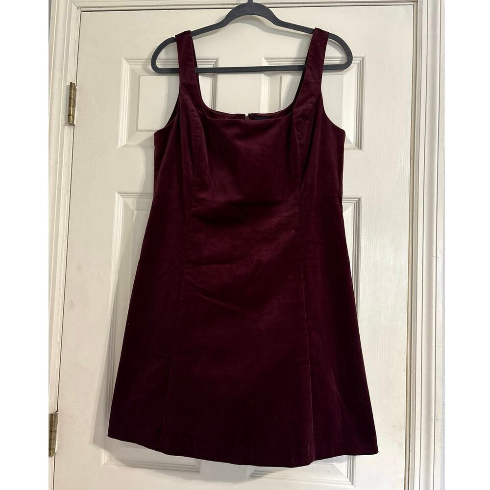 GAP Burgundy Velvet Mini Dress Jumper, Women’s Medium